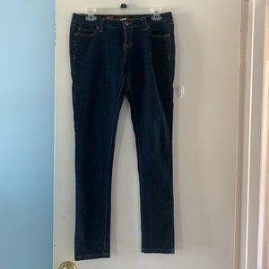 Dark blue mid rise jeans